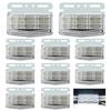 Lezalic 10 Pack 24V High Brightness LED Truck Side Markers, Waterproof, Dustproof, 42 Lights,