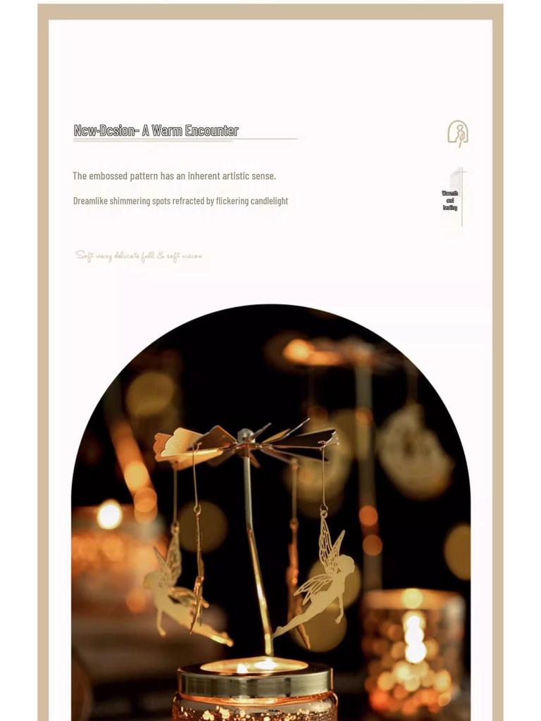 Rotating Soy Wax Scented Candle Holder - Birthday Gift & Home Decor