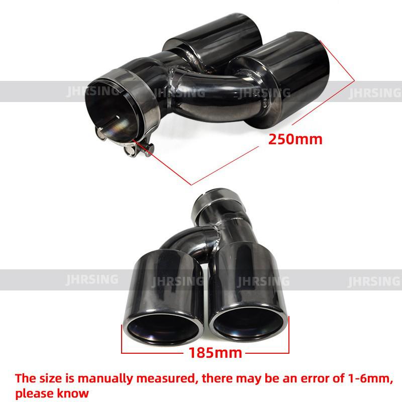 Подходит для BMW 5 серии G30 2018-2022: Квадровых выхлопных труб M5, Глушители и выхлопные трубы из нержавеющей стали с черным хромированием.