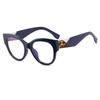 92161 Trendy Cat Eye Prescription Glasses With Large Frames And Colorful Legs For Women Diopters Minus -1.0 -1.5 -2.0 To -6.0