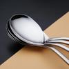 1 шт. Серебряная зеркальная ложка для супа из нержавеющей стали, столовые приборы, домашняя кухня, углубление, большая емкость, длинная ручка, вилка, ложка