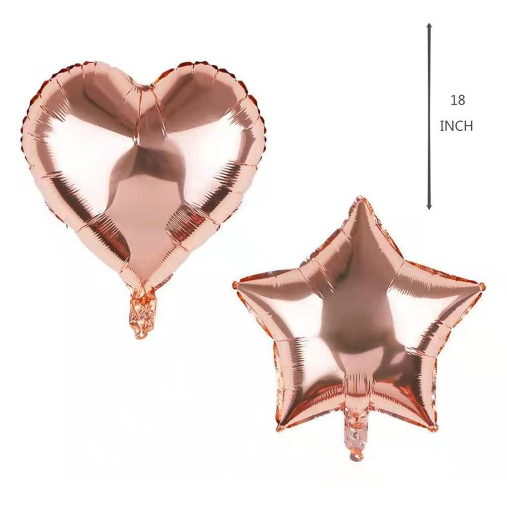 Розовое золото С днем рождения Звезда Сердце Украшения Набор конфетти Гелиевые шары Точки Мальчик Девочки Церемония Юбилей