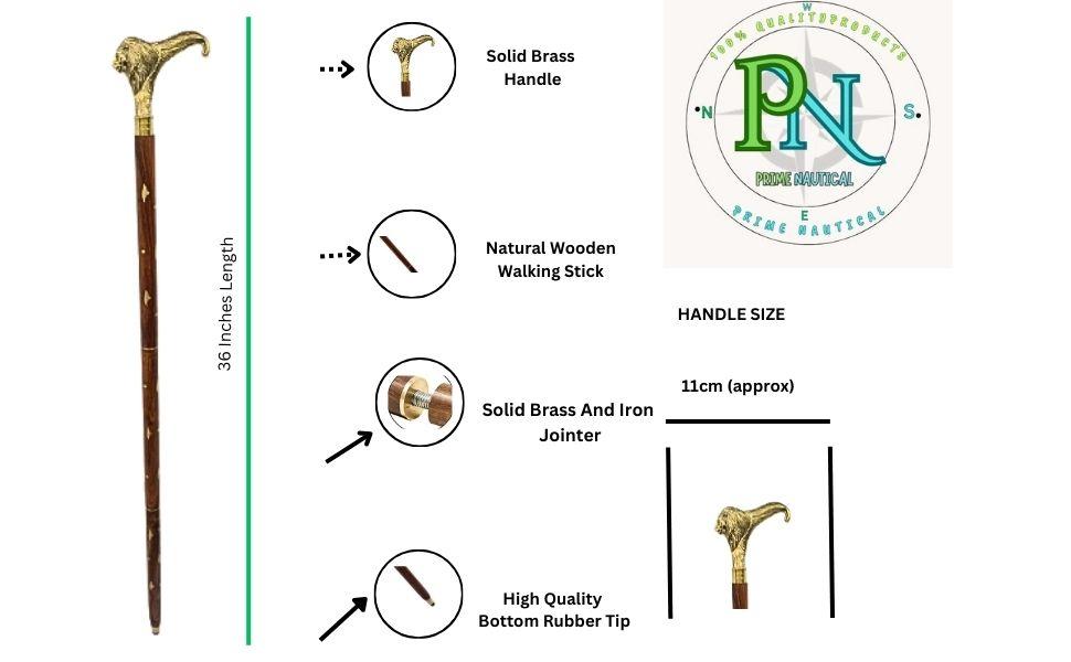 Лев Латунная Антикварная Дизайнерская Ручка Викторианская Трость Трость Винтажный Стиль
