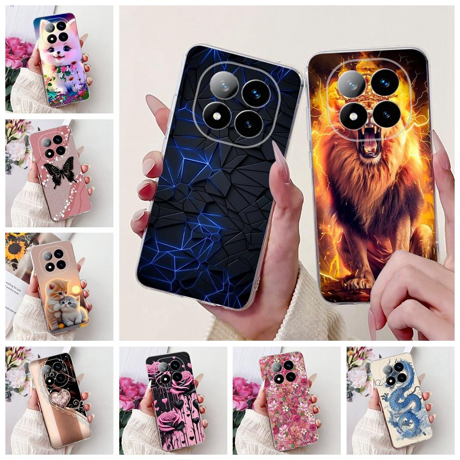 Для чехла на телефон Xiaomi Redmi Note 14 Pro Plus Чехол Крутой Лев Мрамор Мягкий Силикон Funda на Redmi Note 14 Pro 5G Ударопрочный Coque
