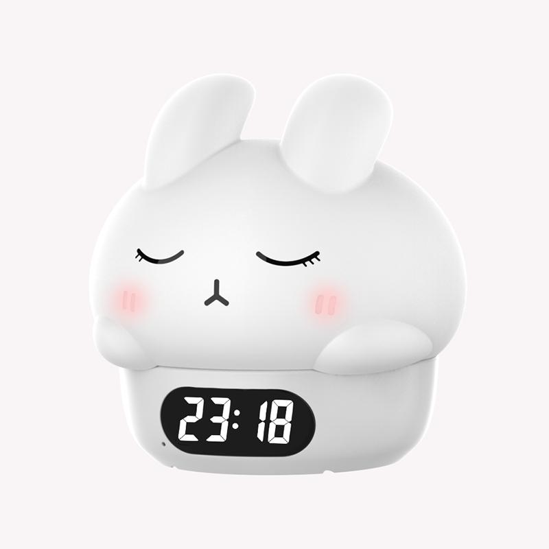 Digital Alarm Clock Children Wake Up Lamp Night Light Rechargeable Alarm Clock Lamp for Bedroom Room Decor