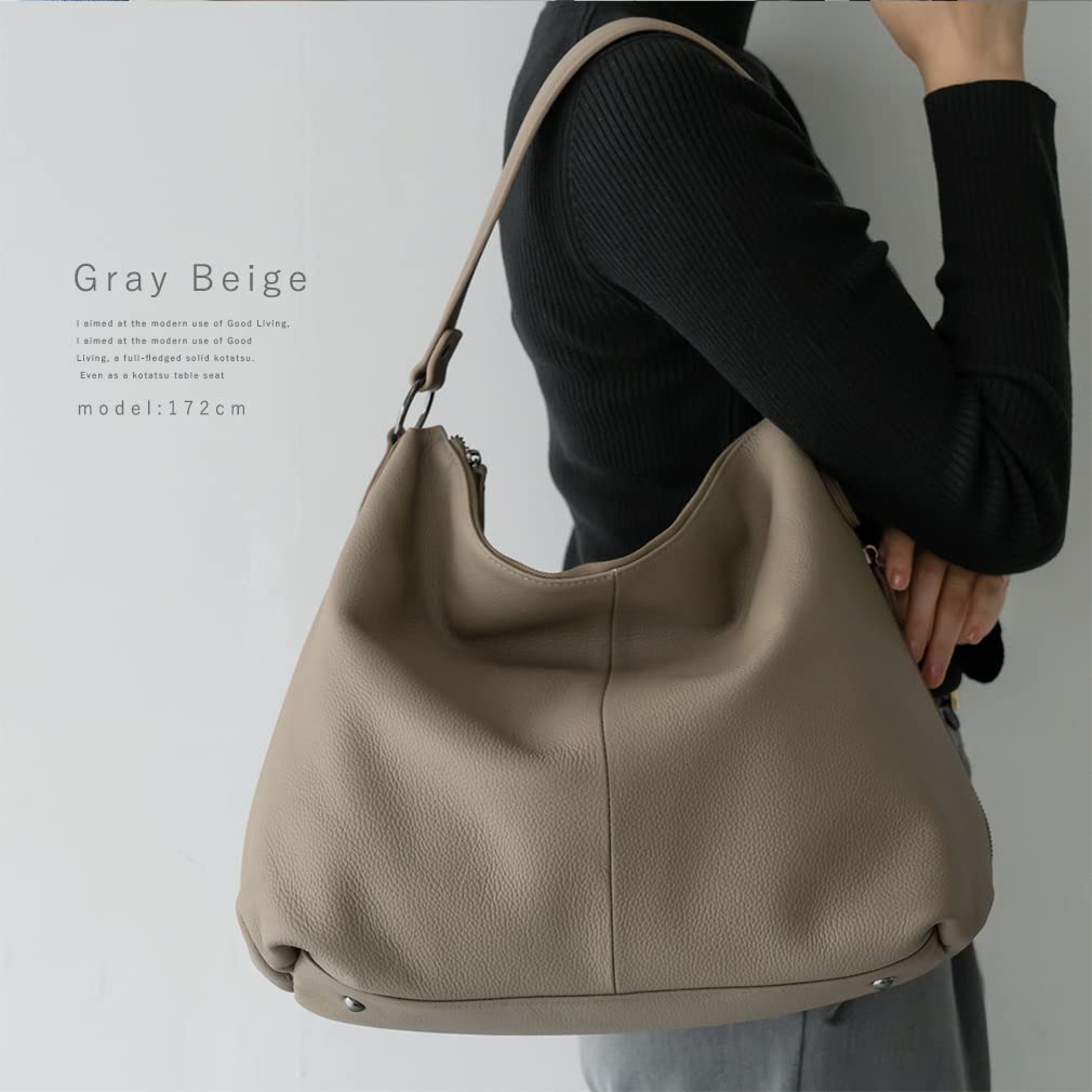 Vita Felice Натуральная кожаная сумка на одно плечо [VITAFELICE] Женская vinb-21c24n (Серый Бежевый)