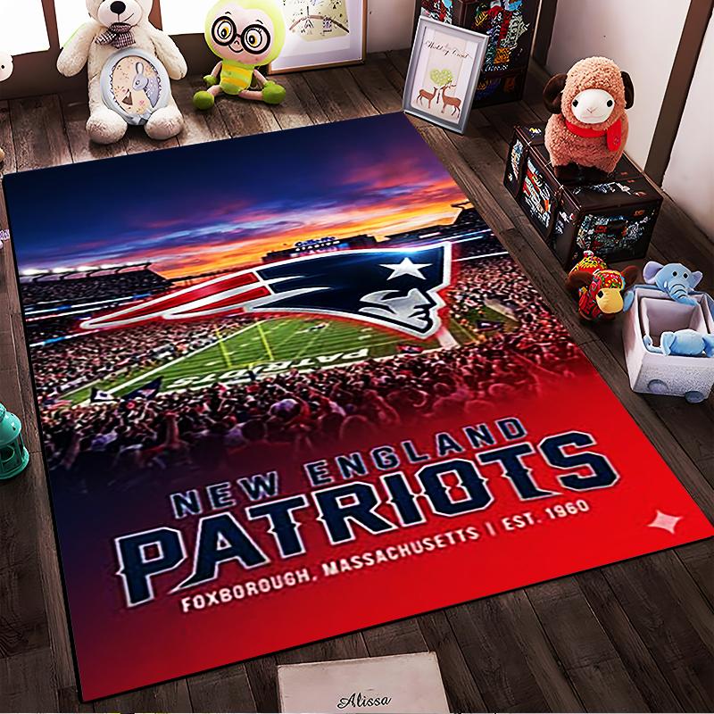 New England Patriots Logo Stadium Design Rug Non-slip rug suitable for living room and bedroom sofas sofas