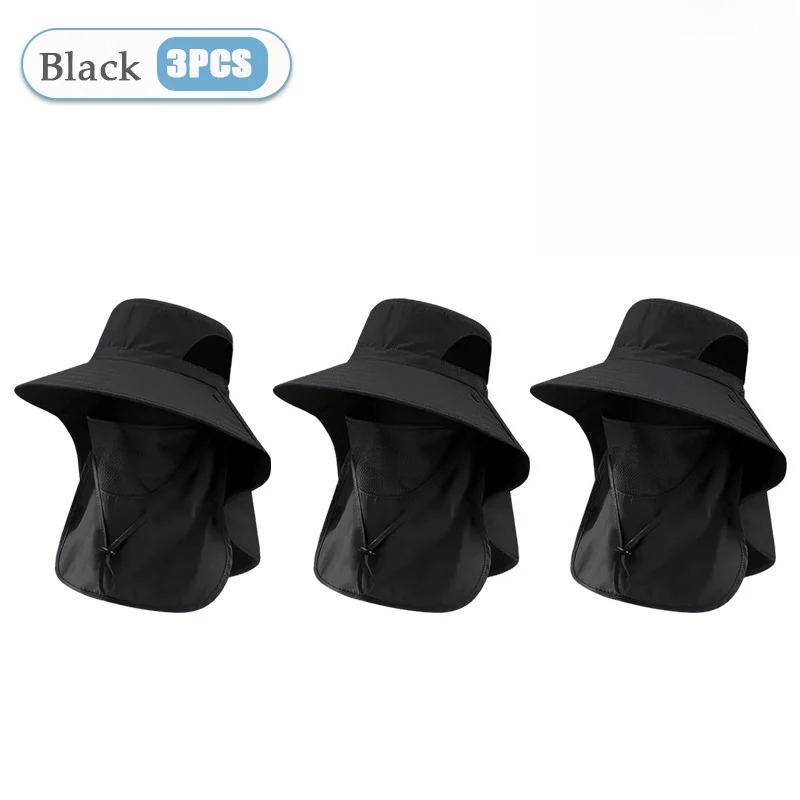 Summer Sun Hats UV Protection Outdoor Hunting Fishing Cap for Men Women Hiking Camping Visor Bucket Hat Neck Flap Fisherman Hat