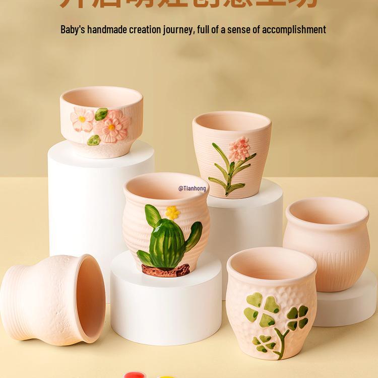 Children's Electric Pottery Machine Set with Polymer Clay & Tools for Students