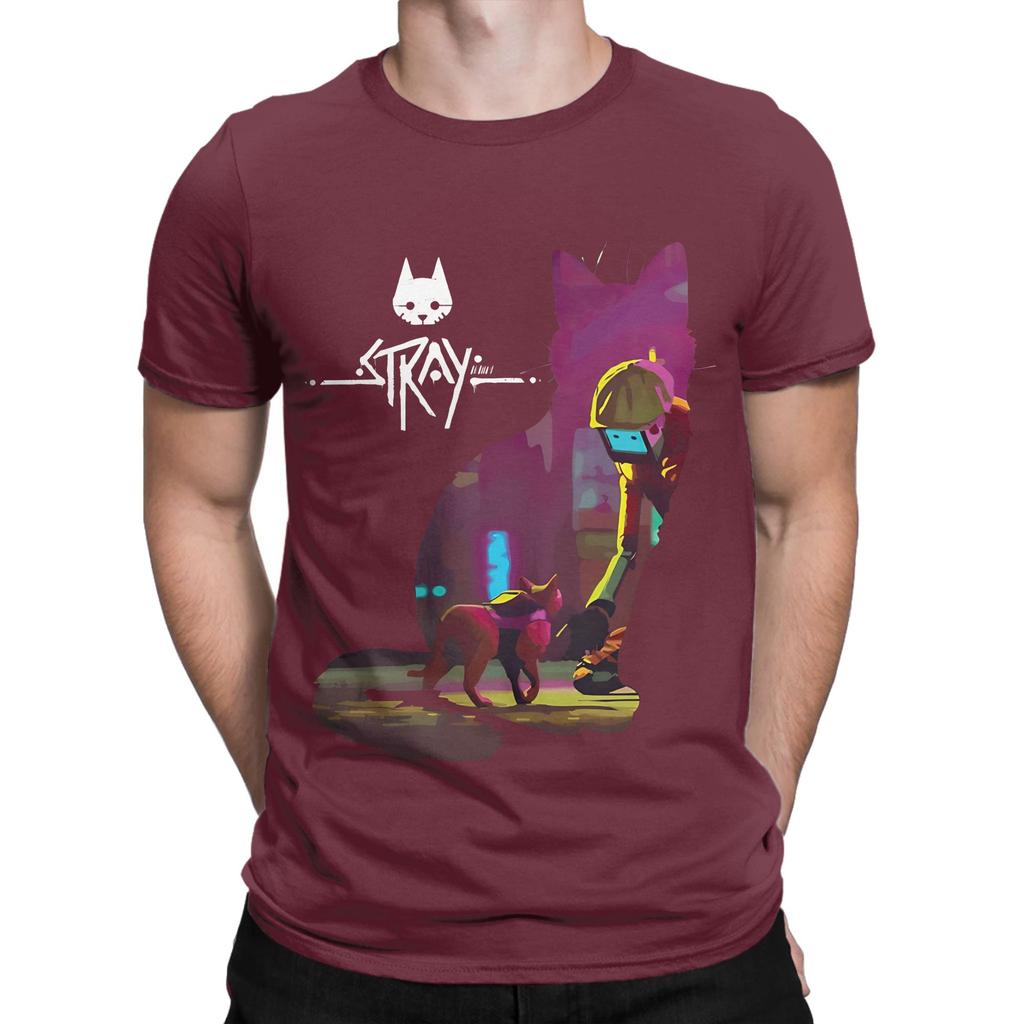 Stray Game City Art Funny Graphic 100 Cotton TShirt Stray Tees Tops For Unisex