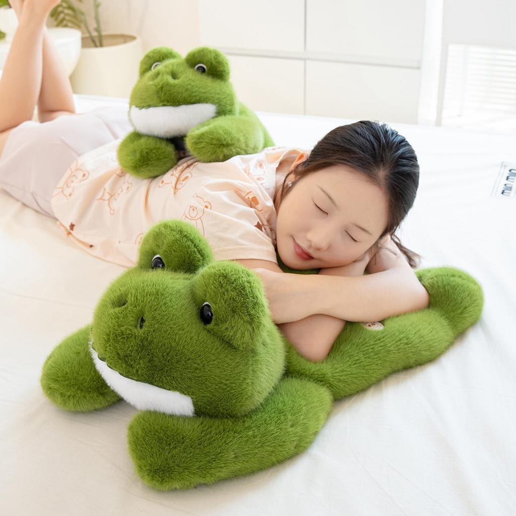 Мягкая лежащая кукла-лягушка плюшевая игрушка зеленая кукла-лягушка детская компания успокаивающая кукла