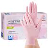 100PCS Pink Nitrile Gloves Disposable Latex Gloves Powder Free for Household Cleaning Beauty Salon Working Kitchen Gloves KTY
