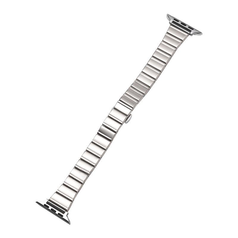 Ремешок Apple iWatch с бамбуковым звеном и застежкой-бабочкой для Серий 10/11