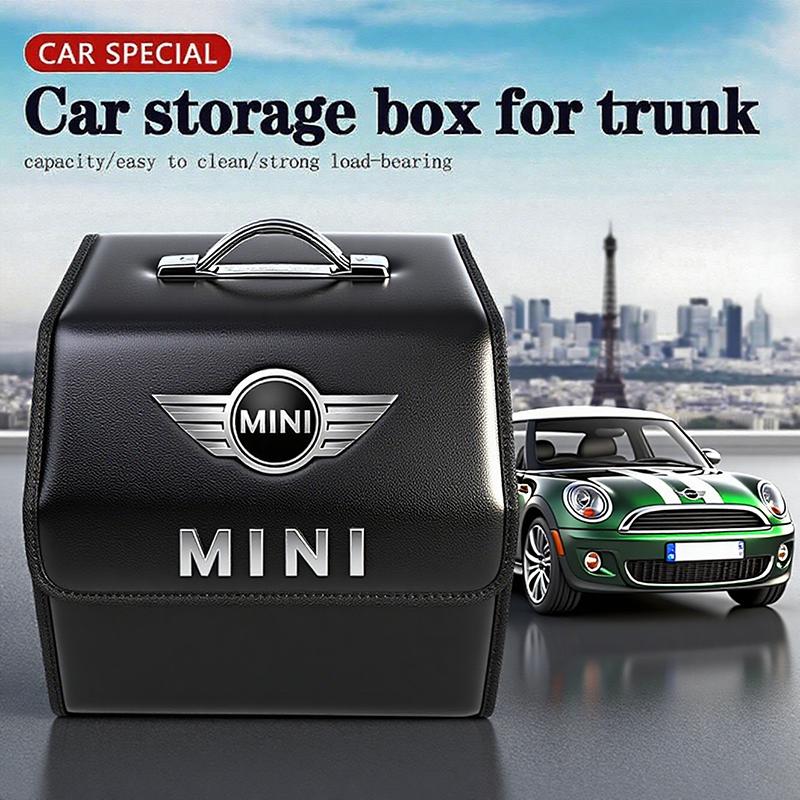 Car Emblem Storage Box Foldable Auto Trunk Organizer Bag For MINI WORKS One Cooper JCW R60 R59 R58 R57 R56 R55 R53 R52 F55 F56.