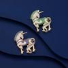 Autumn New European Emblem Brooch Luxury Brooch For Men And Women Horse Fashion Versatile Clothing Accessories Gift