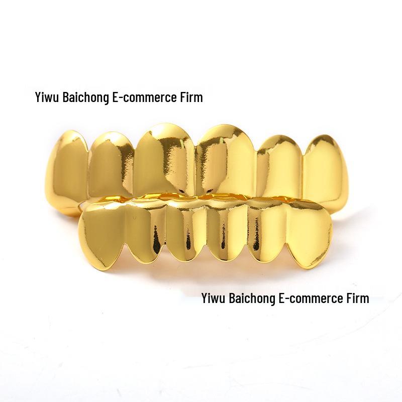 Позолоченные хип-хоп грилзы для зубов для мужчин и женщин