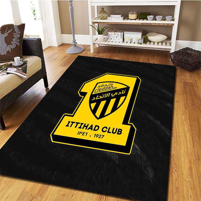 Al-Ittihad FC Carpet Rug for Living Room Bedroom Home Sofa Decoration,Kids play Non-slip Floor Mat