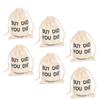 6pcs Bachelor Party Gift Bags with Drawstring Linen Party Favors Bachelor Bridal Shower Pouches for