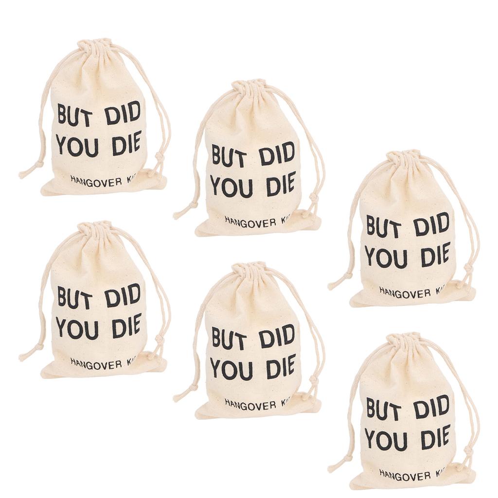 6pcs Bachelor Party Gift Bags with Drawstring Linen Party Favors Bachelor Bridal Shower Pouches for