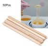 50Pcs Disposable Wooden Depilatory Wax Applicator Stick Spatula Hair Removal Tools
