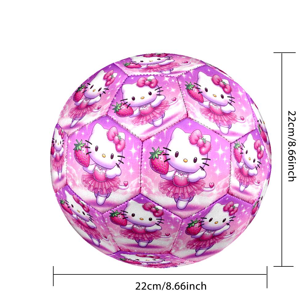 1pc Hello Kitty Pattern Football, Size 5 Soccer Ball Outdoor Athletic Training Ball, Unique Style, Exquisite Holiday Gift