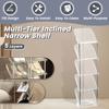 4/5 Layers Shoe Rack Stackable Sloping Narrow Shoes Shelves Space Saving Vertical Shoe Holder for Home Clear Shoe Storage Stand