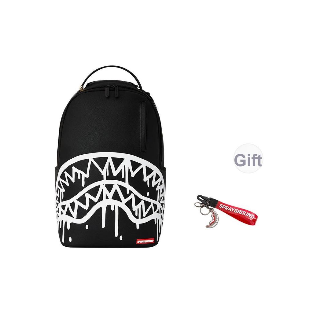 Sprayground Shark Large Logo Unique Design Casual Fashion Trendy PVC Backpack Unisex Backpack Black W1045731