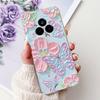 Для Realme 14 Pro 14Pro+ Элегантный чехол для телефона с цветочным принтом и кошкой Для Realme 14 Pro Plus 14Pro 5G Мягкие силиконовые ТПУ чехлы