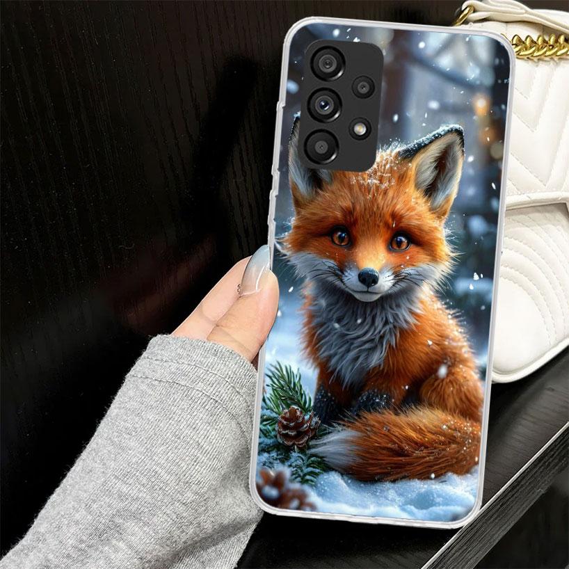 Чехол Animal Fox для Samsung Galaxy A52 A42 A32 A22 A12 A51 A50 A02S Чехол для телефона A41 A31 A21S A40 A30S A20E A10S A71