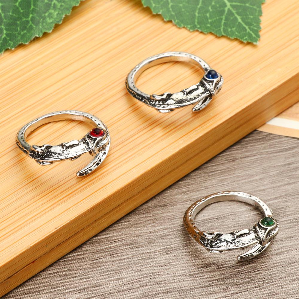 New Gifts Lady Men Jewelry Personality Ring Lizard Chameleon Ring