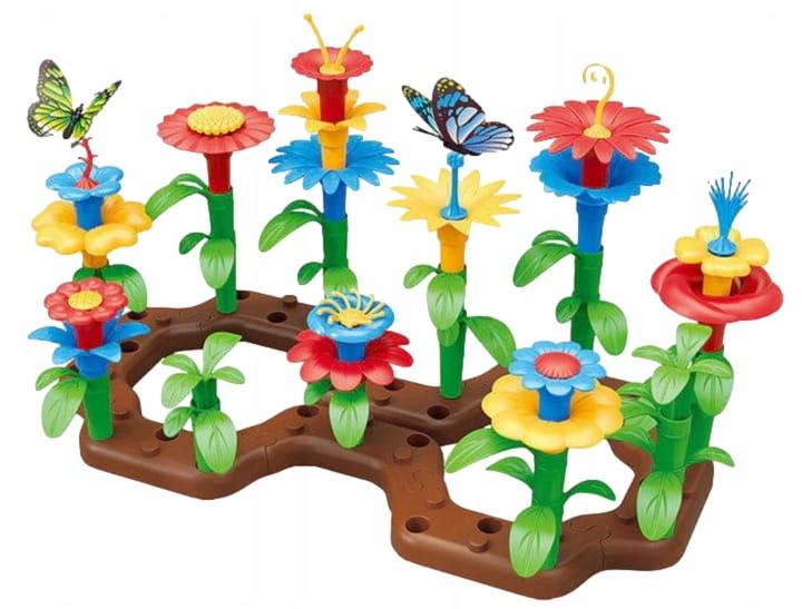 Large building blocks flowers garden bouquet children creative set xxl