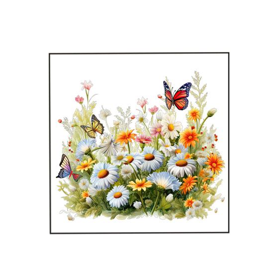 Наклейки на стену яркий цветочный узор бабочки легко наносится долговечный декоративный клей съемные наклейки на стены