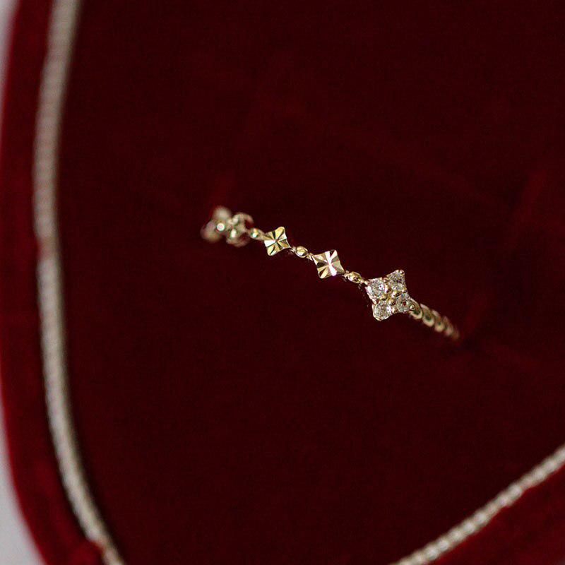 Кольцо с микро-инкрустацией из циркония в форме цветка, регулируемое, для женщин, темпераментное, для свадебного банкета