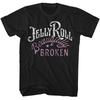 Музыкальная футболка Jelly Roll Beautifully Broken, окрашенная в черный цвет