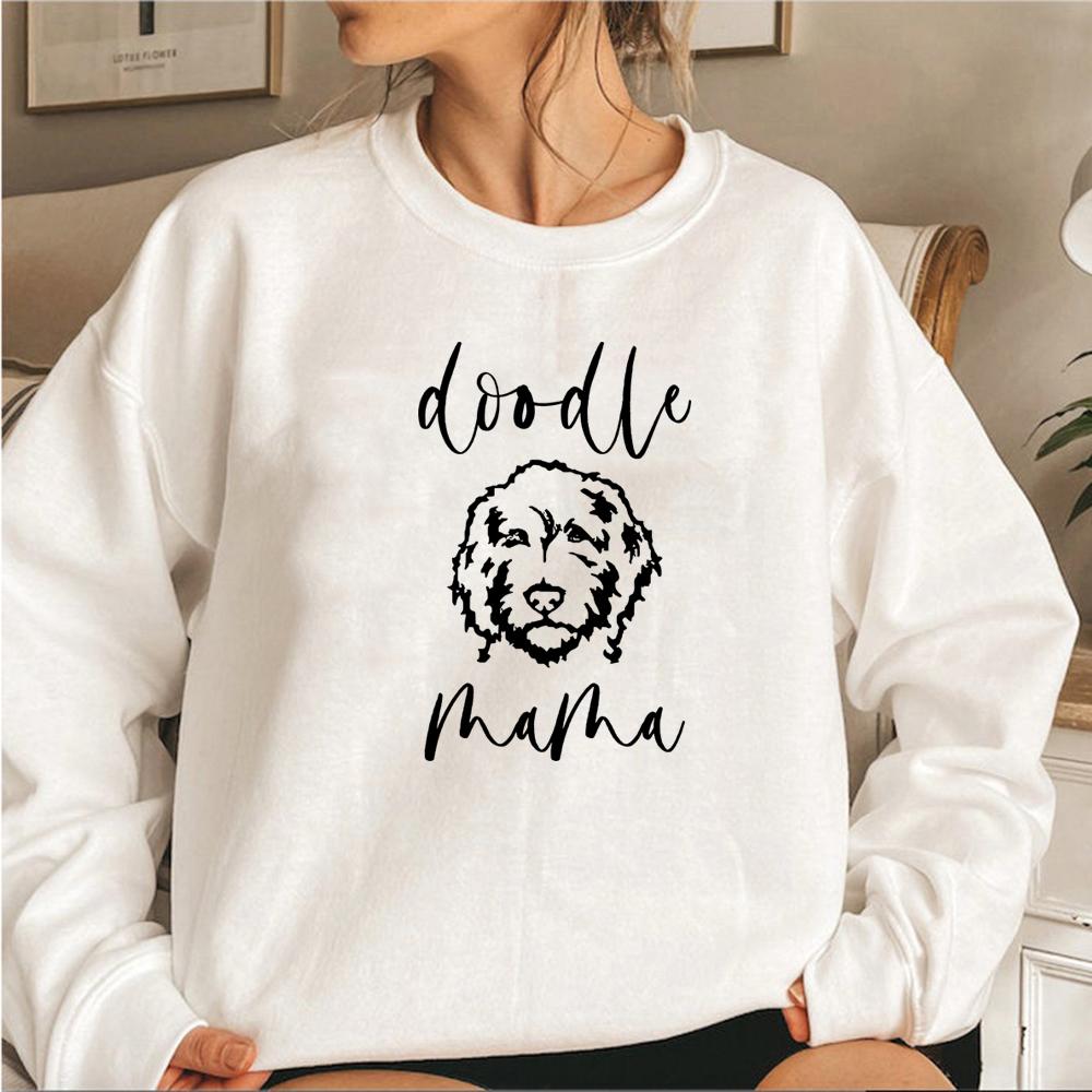 Толстовка Golden Doodle Mama, толстовки с круглым вырезом Doodle Mom, женские толстовки с графическим принтом, пуловеры с длинным рукавом, подарок для любителей собак