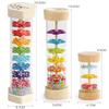 Montessori Baby Rain Stick Rainbow Music Rattle Safe BPA-Free Educational Sensory Toy for Toddlers 0-3 Years Old Home Play