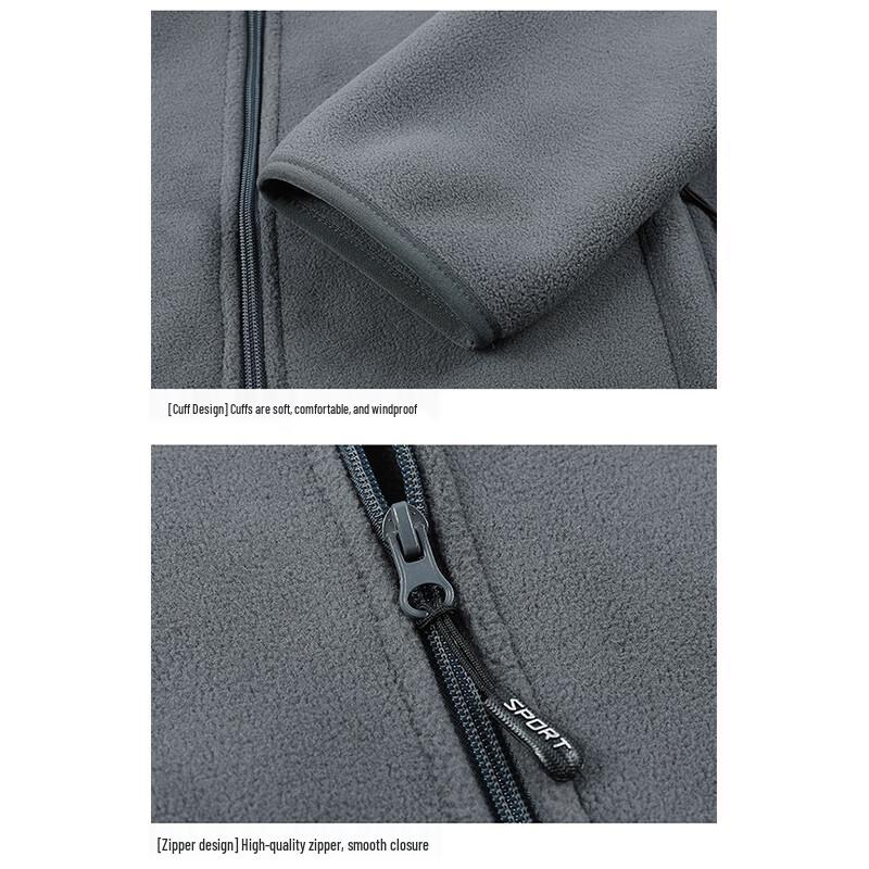 JEEP SPIRIT Men's Fleece Stand Collar Casual Jacket