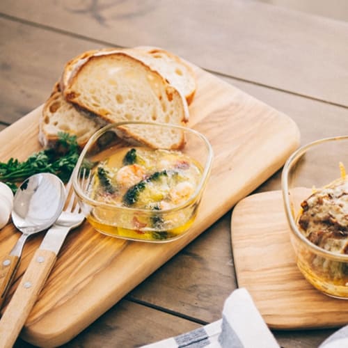 HARIO (Hario) Made in Japan Heat-Resistant Glass Storage Containers, Square, 250ml, BUONO kitchen KST-25-TW, Set of 6, Clear