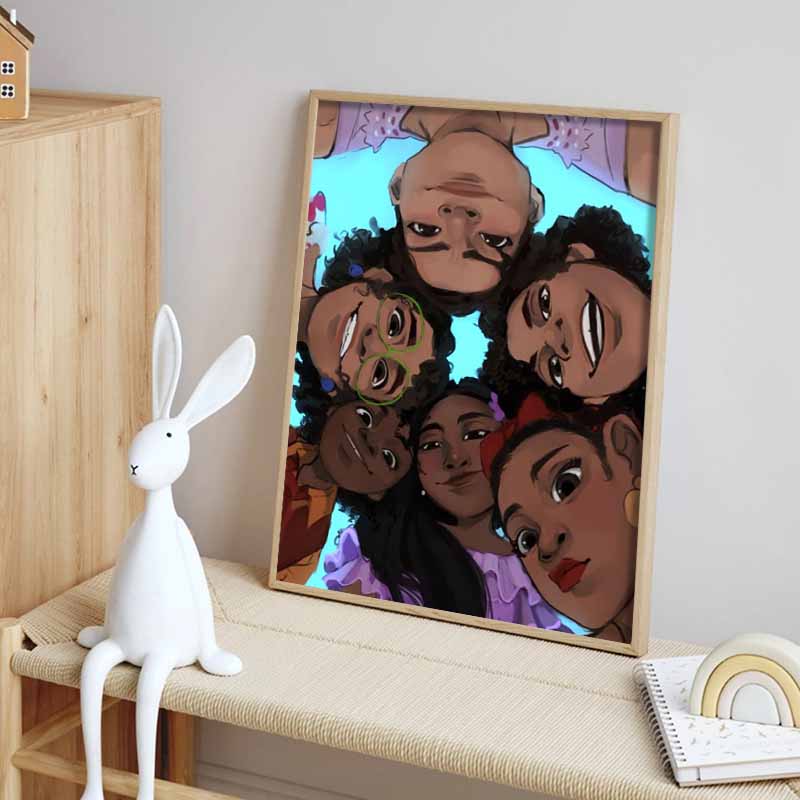 Disney 5D DIY Алмазная живопись Семейный портрет Малига Иллюстрация Снято снизу Вышитая мозаика Крестик Домашний декор Подарок Поделка