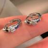 Изящные Серьги со Звездами Изысканные Серебряные Серьги-Украшения, Украшенные Сверкающими Циркониевыми Камнями