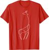 Minimalist Giraffe Tshirt  Minimalism  Outline Lineart Tee TShirt Unisex Summer Streetwear Tops Cotton Graphic T Shirts