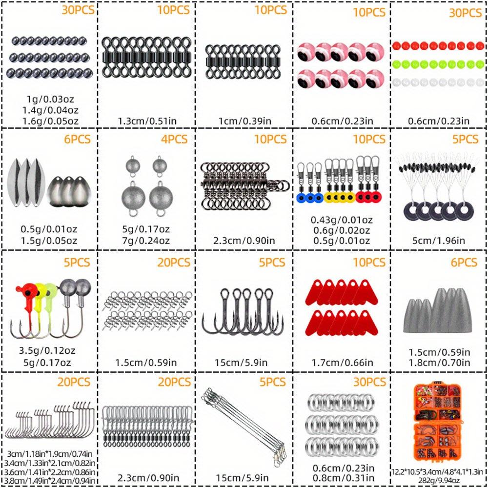 Комплект рыболовных принадлежностей 257 шт./коробка рыболовные снасти в комплекте крючки грузила вертлюги бусины снаряжение и оборудование