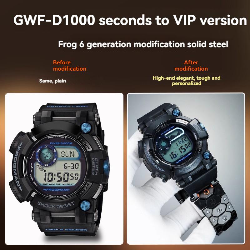 Для CASIO Frogman Шестого Поколения 3445 GWF-D1000B Серии Модифицированный Стальной Ремешок Металлический Нержавеющая Сталь Модный Ремешок для Часов