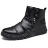 Мода 2024 года, новые черные мужские высокие модные кожаные ботинки в британском стиле, зимняя обувь, универсальные дышащие ботинки в корейском стиле Tide
