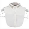 Женская мода Kraagie Nep Pearls Costume Women Collar False Faux Cols Fake Collar Stays Chiffon Crochet Detachable Collar Supply