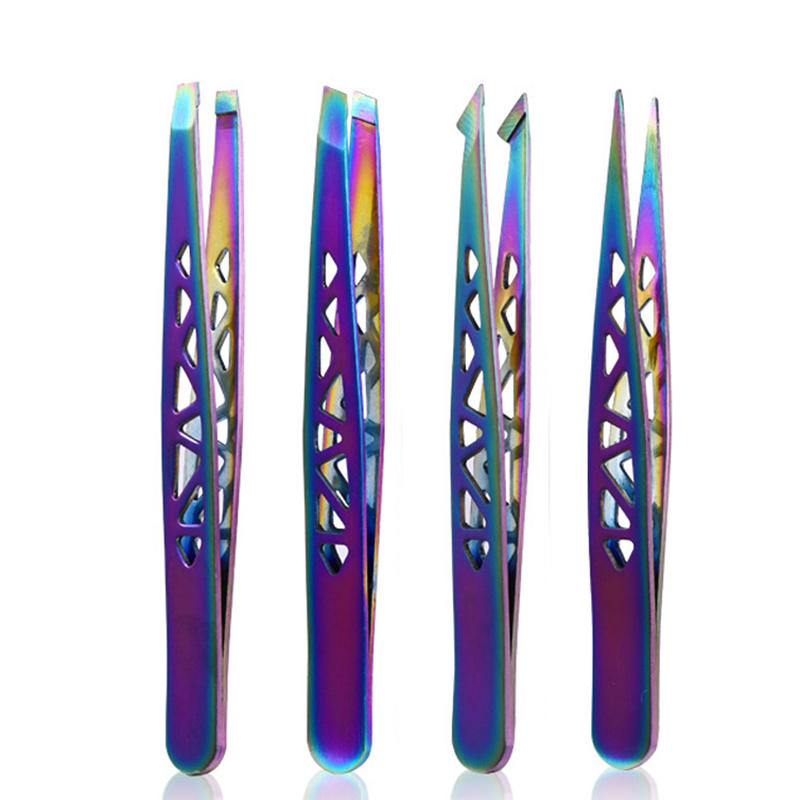 4pcs Eyebrow Tweezers Set - Professional Precision for Brow Shaping, Beard Plucking amp; False Lash Application,Eyebrow Tool Set