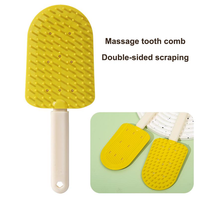 Инструмент для удаления шерсти у кошек Средство для удаления шерсти у кошек Двусторонняя расческа для ухода за шерстью у кошек Массажная щетка для вычесывания шерсти Товары для животных