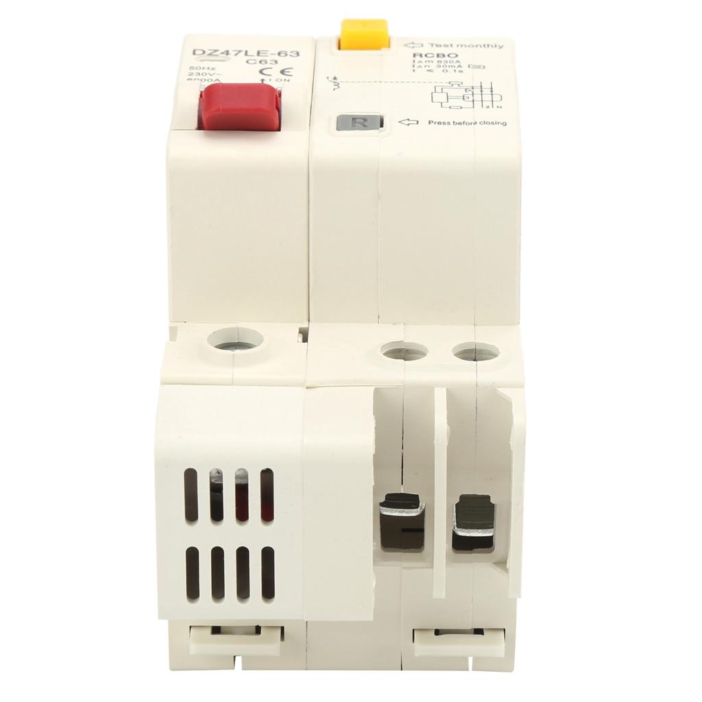 DZ47LE63 1P+N Миниатюрный автоматический выключатель Бытовой автоматический выключатель защиты от утечки