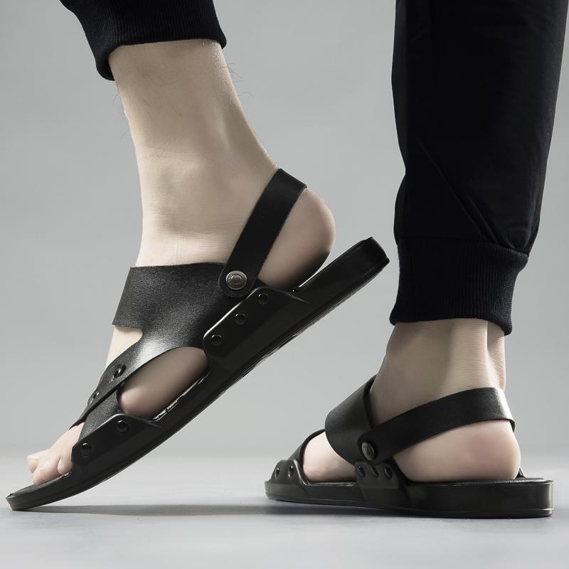 Zapatillas Verano Hombre Calzado сандалии для мужчин из натуральной кожи, мужская обувь 2022, роскошные сандалии для рыбалки, черная летняя мужская обувь
