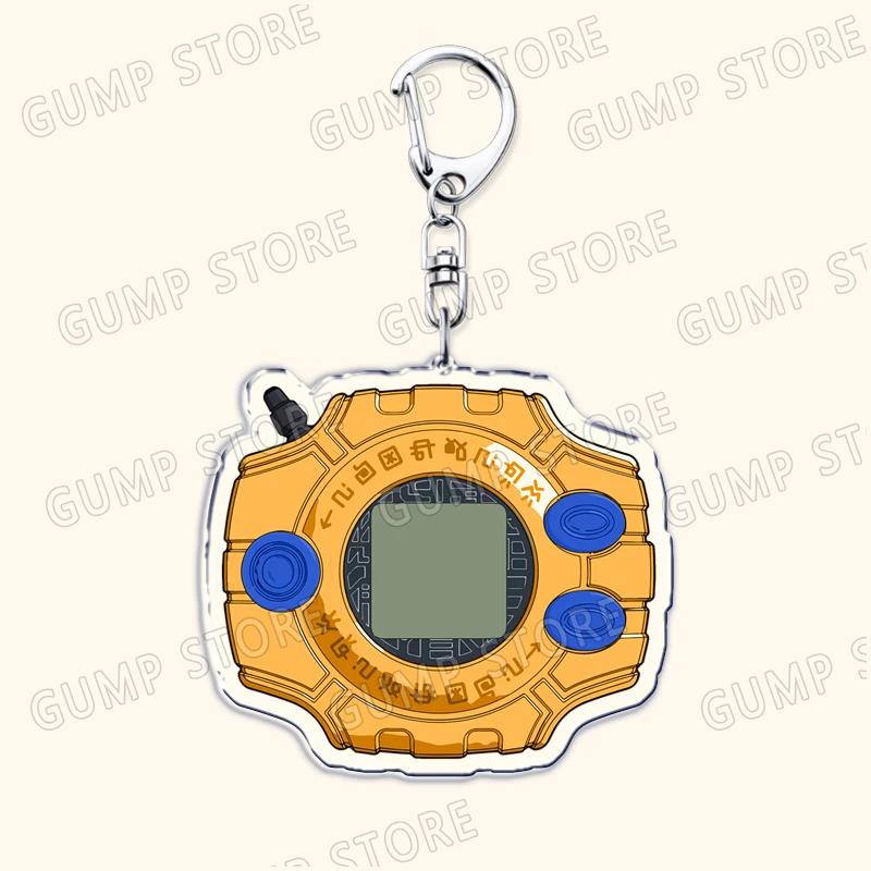 Ключницы Digimon из аниме 90-х для аксессуаров Сумки Милосердный Тай Карис Дигивайс Агумон Терриермон Монстры Брелки Украшения Подарок для фаната